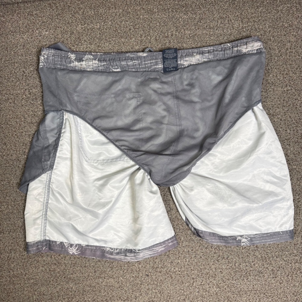 Faded Glory Mens Grey Tropical Print Swim Trunks‎ Size M 32-34 - Picture 6 of 9